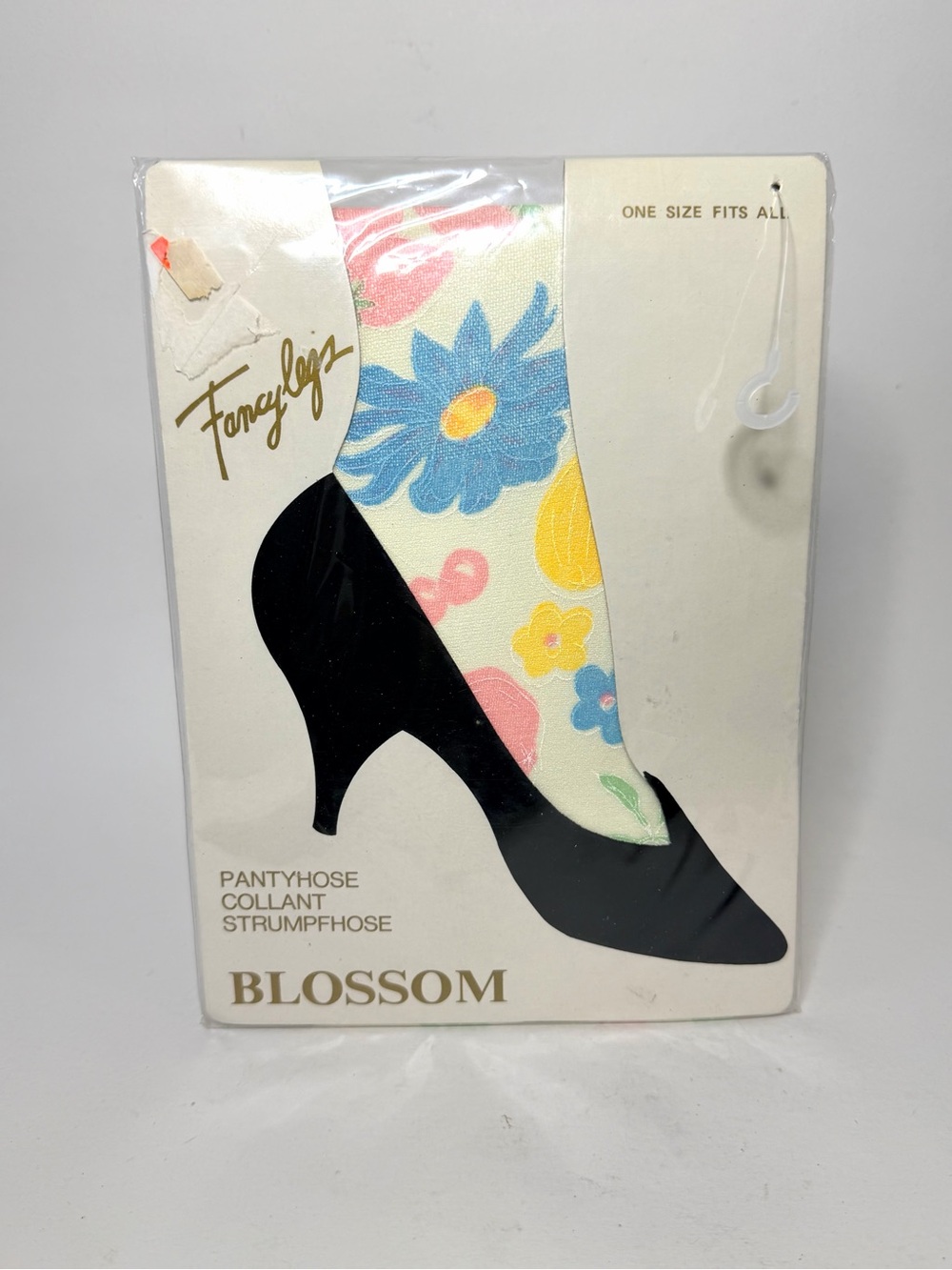 1970s NOS Fancy Legs “Blossom” Floral Pantyhose